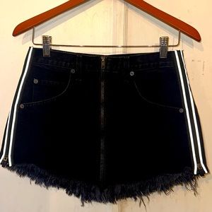 Women's black jean skirt